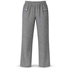 Alfred Dunner Houndstooth Pull On Pants Black White Vintage Size 10 Short USA‎